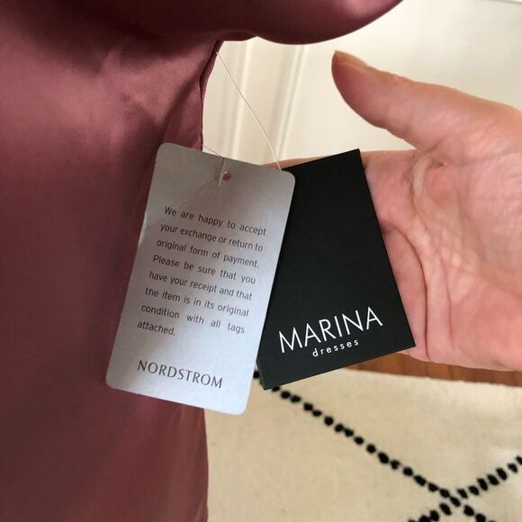 NWT Marina Rose Drape Open Back Dress 12072 6 - Picture 5 of 9